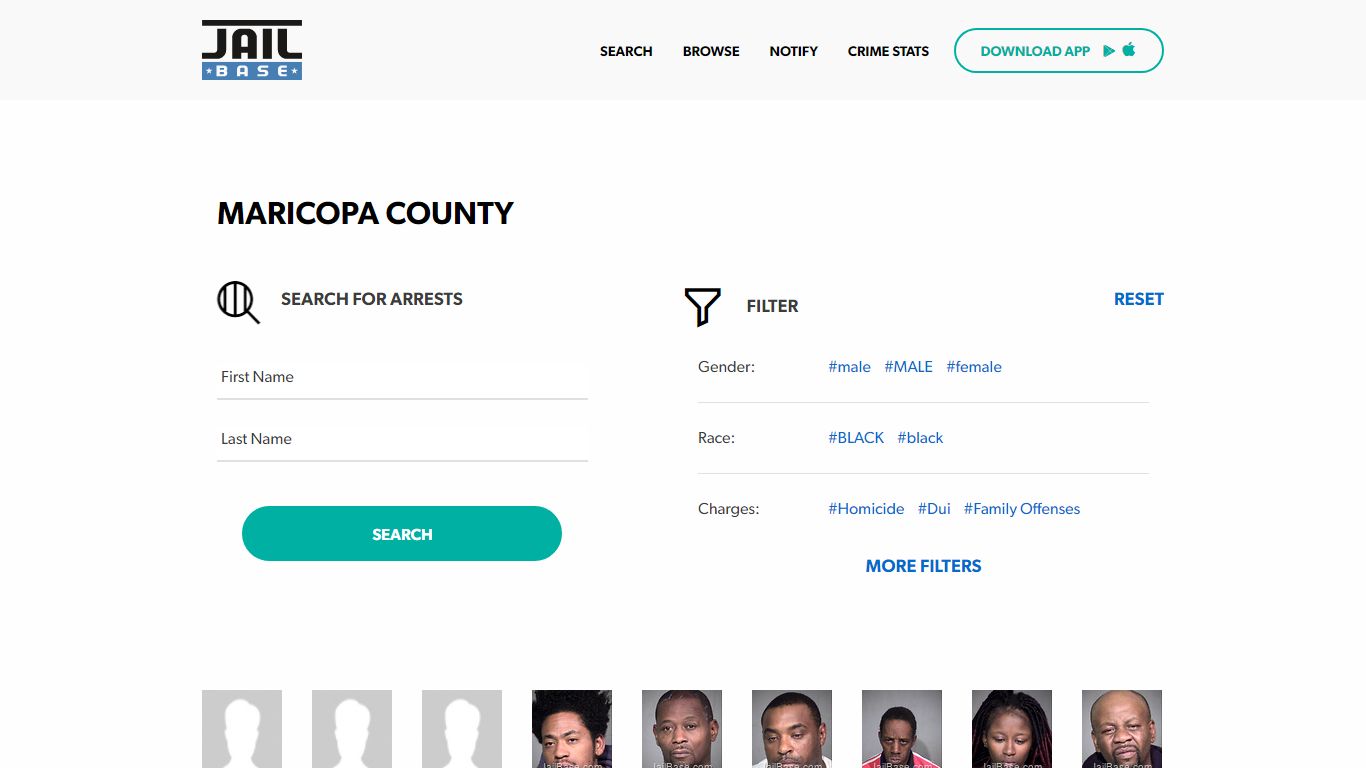 Maricopa County Jail Inmate Search and Mugshots | JailBase
